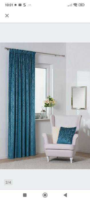 Zasłony 2szt  kolor turkus