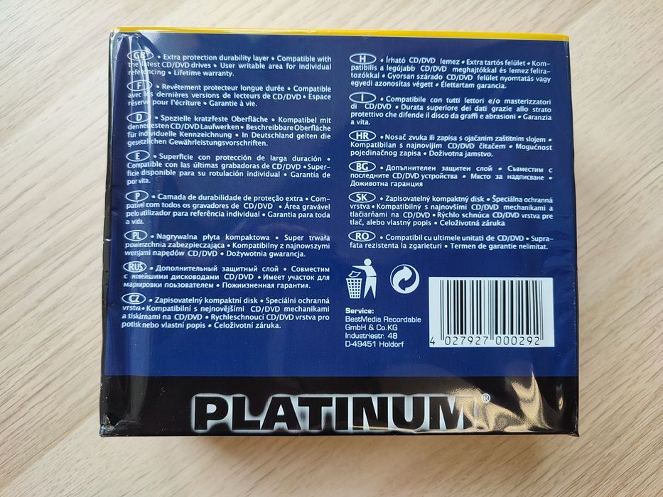 Płyty Platinum 700mb 10szt nowe