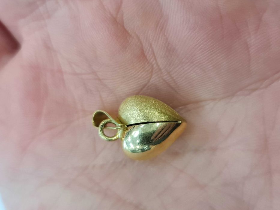 Złoty wisiorek damski/ Serce/ 585/ 2.07 gram/ Dmuchane