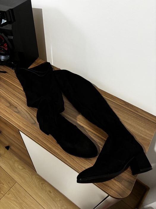 Nowe kozaki 39 zamsz