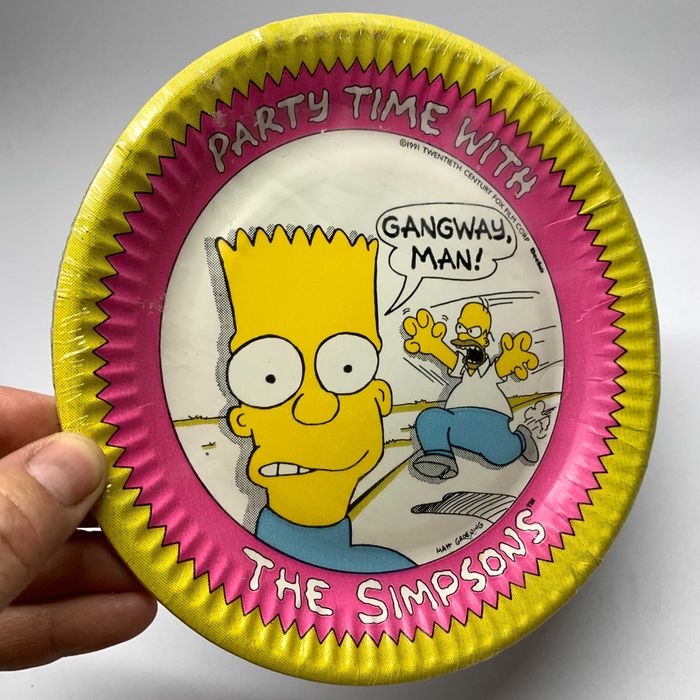 Набір одноразових тарілок The Simpsons від Deeko Party, 1991 року.
