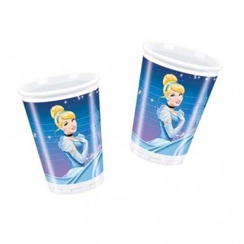 Conjunto de pratos e copos descartáveis Cinderela