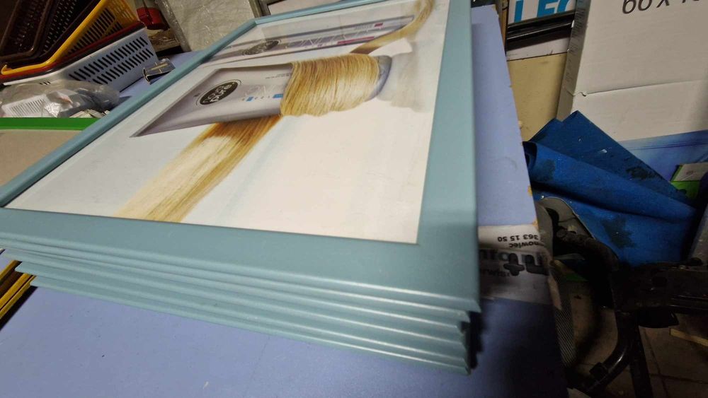 Ramki niebieskie 11szt 43x39 Ikea FISKBO