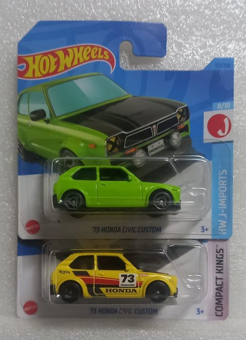 Conjunto 2 , 73 Honda Civic Custom Hot Wheels