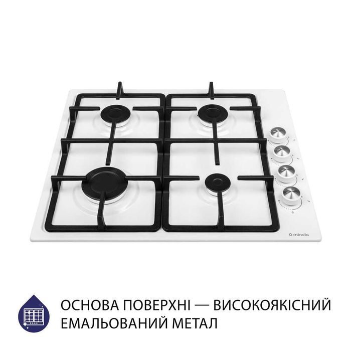 Газова варочна поверхня з чавунними решітками Minola Ventolux