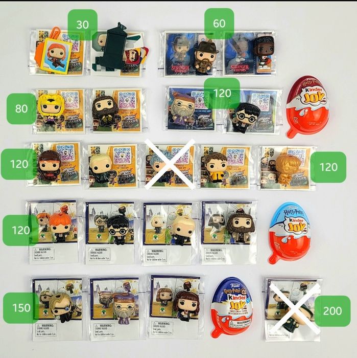 Кіндер Фігурки Гаррі Поттер 1, 2 Квидіч Kinder Joy Harry Potter Funko