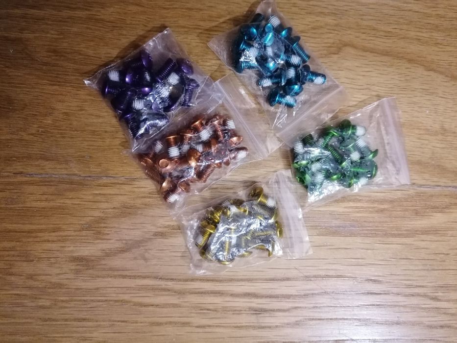Parafusos coloridos para travão de disco MTB