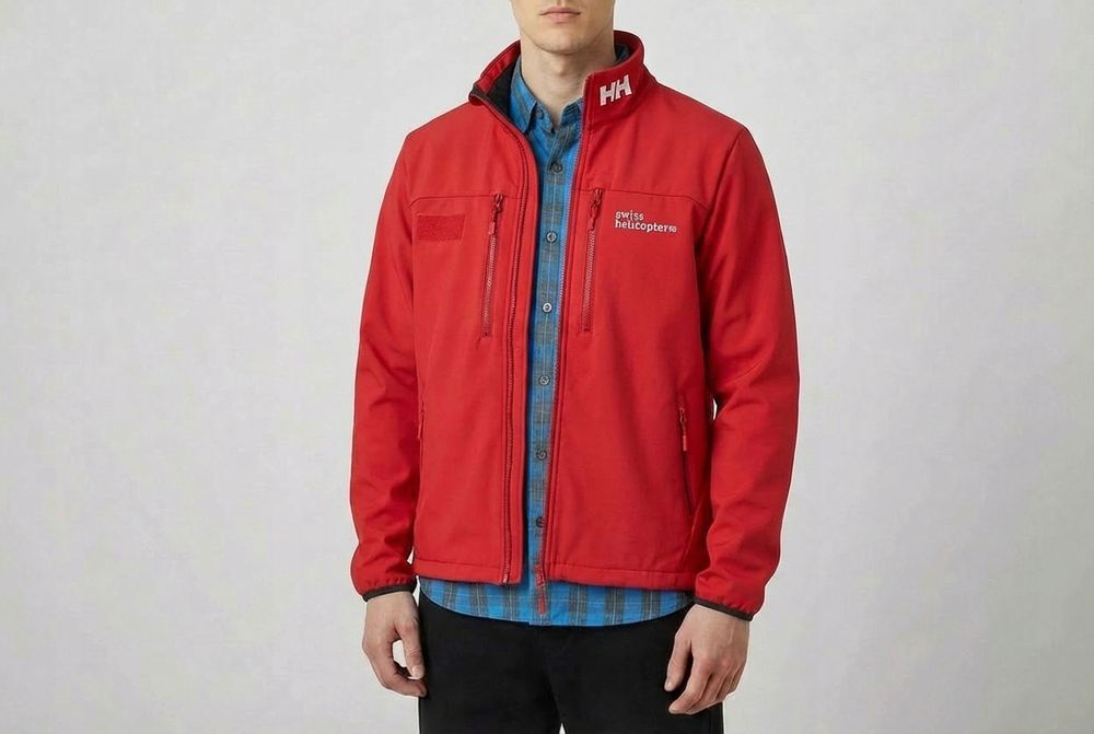 Helly Hansen Swiss Helicopter Czerwona Kurtka Męska Softshell L
