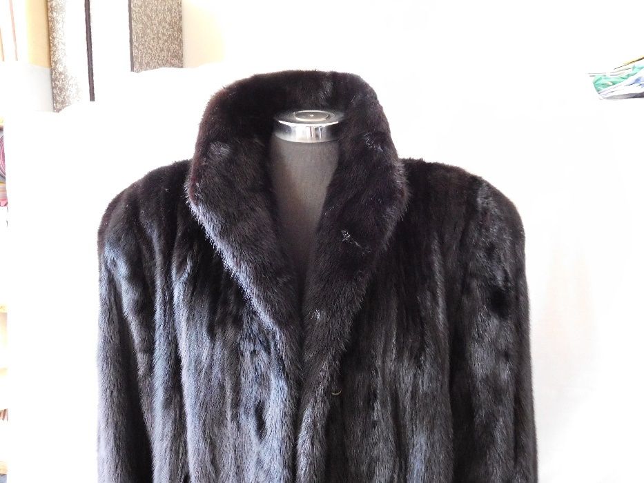 Casaco em Vison longo evasé