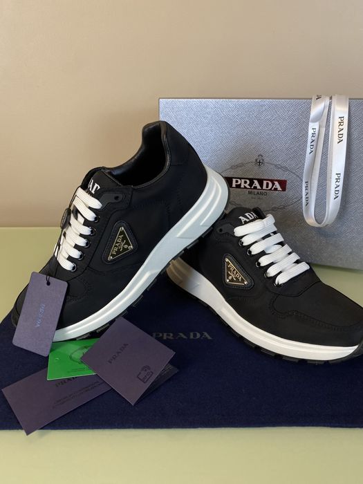 PRADA Size 38-44 Prax Golden Re-Nylon Maison Goose Sneakers Margiela