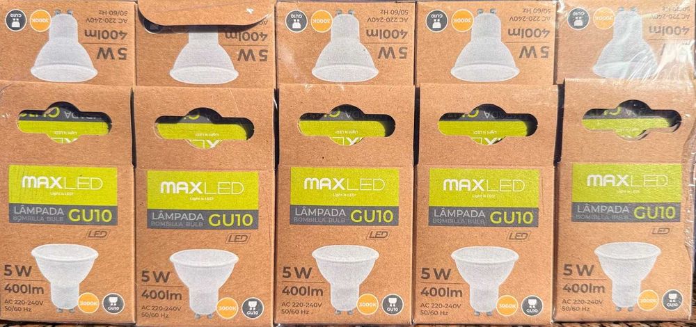Lampadas LED GU10 NOVAS - 5W - Cor Amarela (Quente) - 3000K
