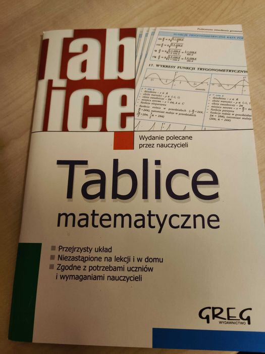 Tablice matematyczne wydawnictwo Greg