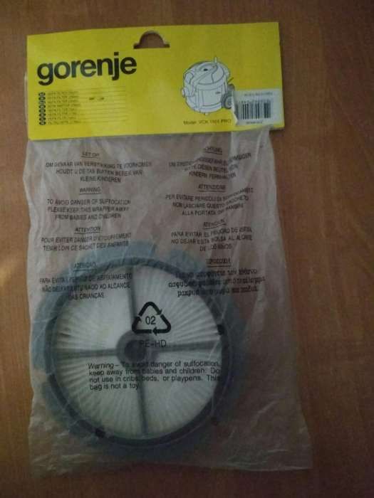 Hepa/Хепа фильтр к пылесосу gorenje.