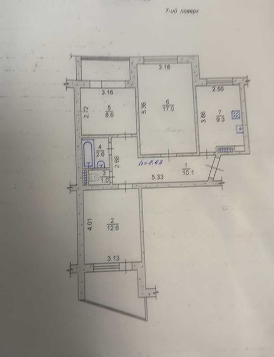 Продаж 3 кімн. квартири у самому центрі міста Вишневе