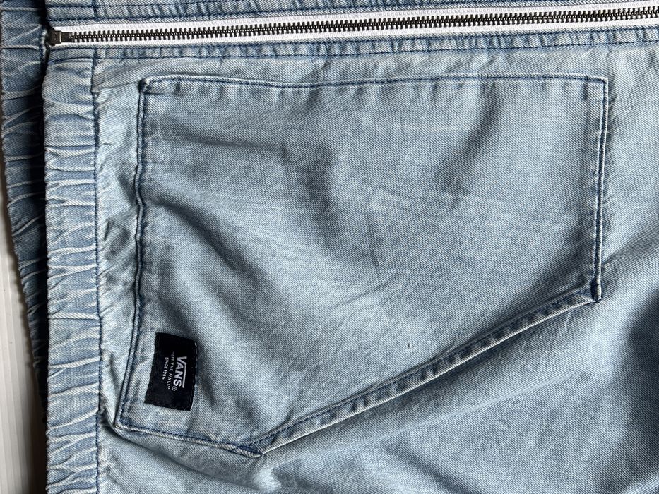 Bluza z kapturem Vans Ashford Denim FZ niebieska M