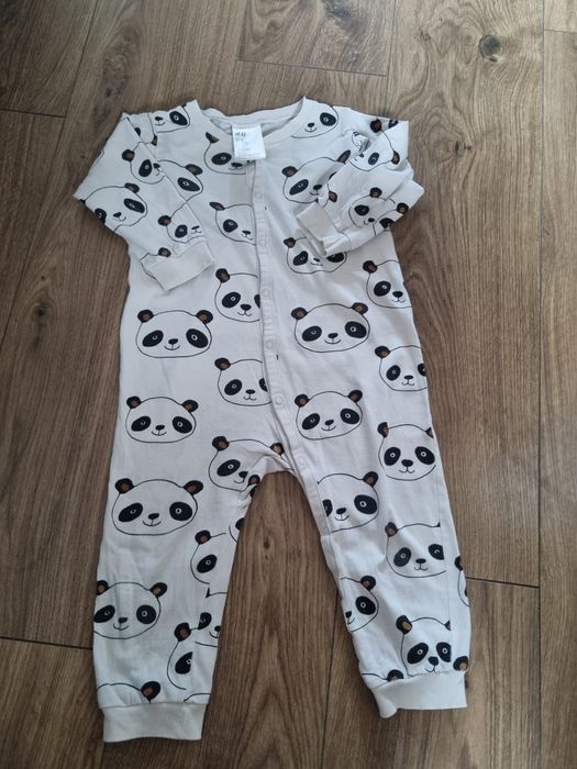 Piżama jednoczęściowa pajacyk H&M 86 w pandy