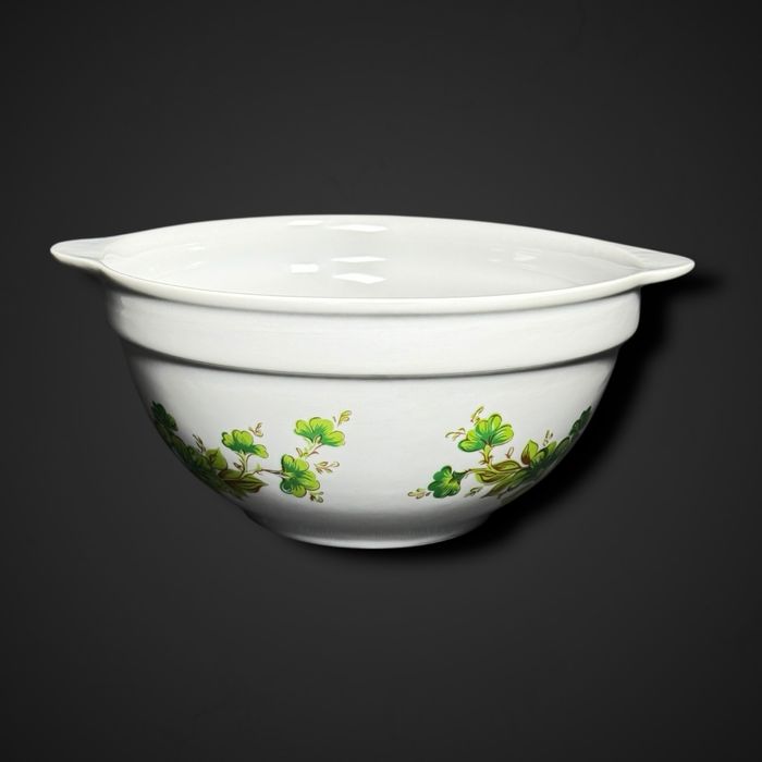 Miska makutra z zielonym motywem roślinnym Książ b6/01043