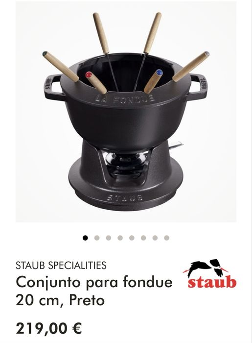 Conjunto STAUB para fondue 20cm, preto