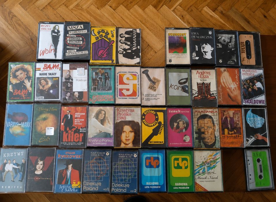Kasety magnetofonowe 37 sztuk. Polscy wykonawcy.