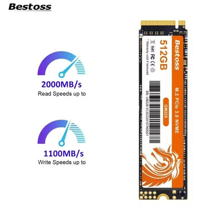 SSD Bestoss NVMe M.2 1TB — новий