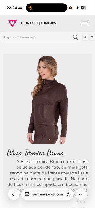 Conjunto Térmico Bruna – Romance, Nunca Usado – Tamanho M