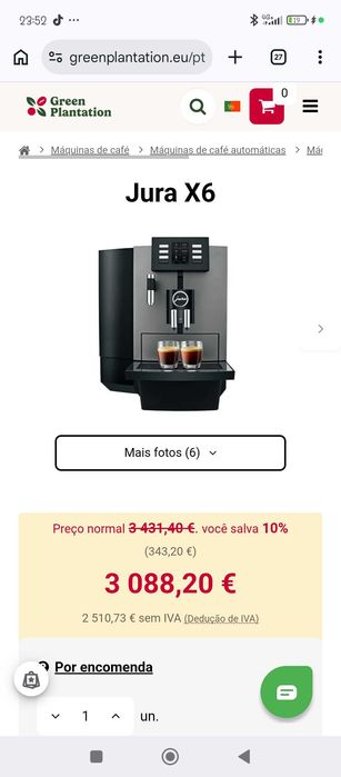 Máquina de café  jura x6
