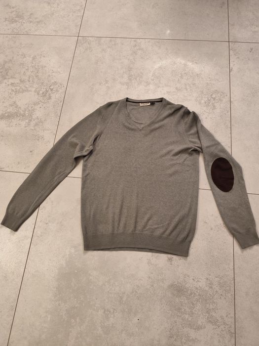 Sweter męski szary cienki