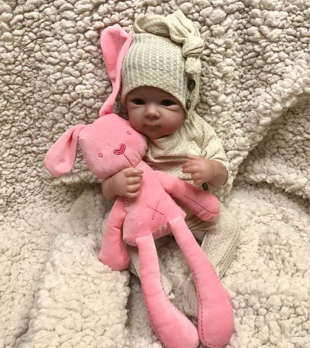 Króliczek różowy przytulanka niemowleca śliczna słodka