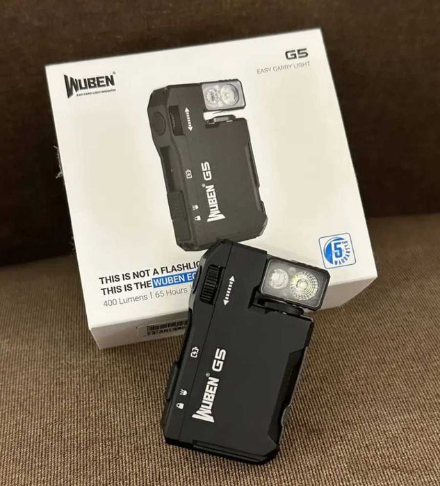 Ліхтар кишеньковий Wuben G5 EDC ліхтарик 400 lm з RGB та магнітом