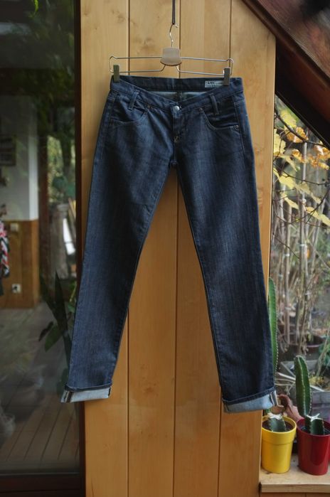 jeansy biodrówki Lee Lynn W28 L33 niski stan proste nogawki straight