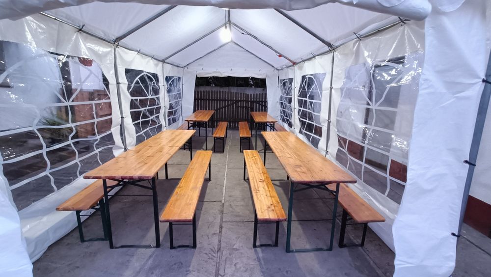 Wynajem namiotu na imprezę, namiot 3x3m 3x6m 4x10m *Ławki*stoły*