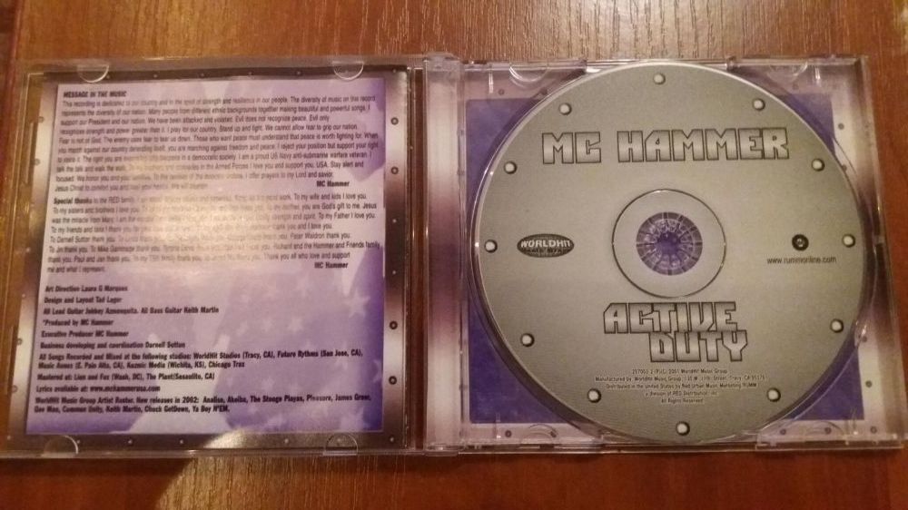 Компакт диск MC HAMMER "Active Duty".