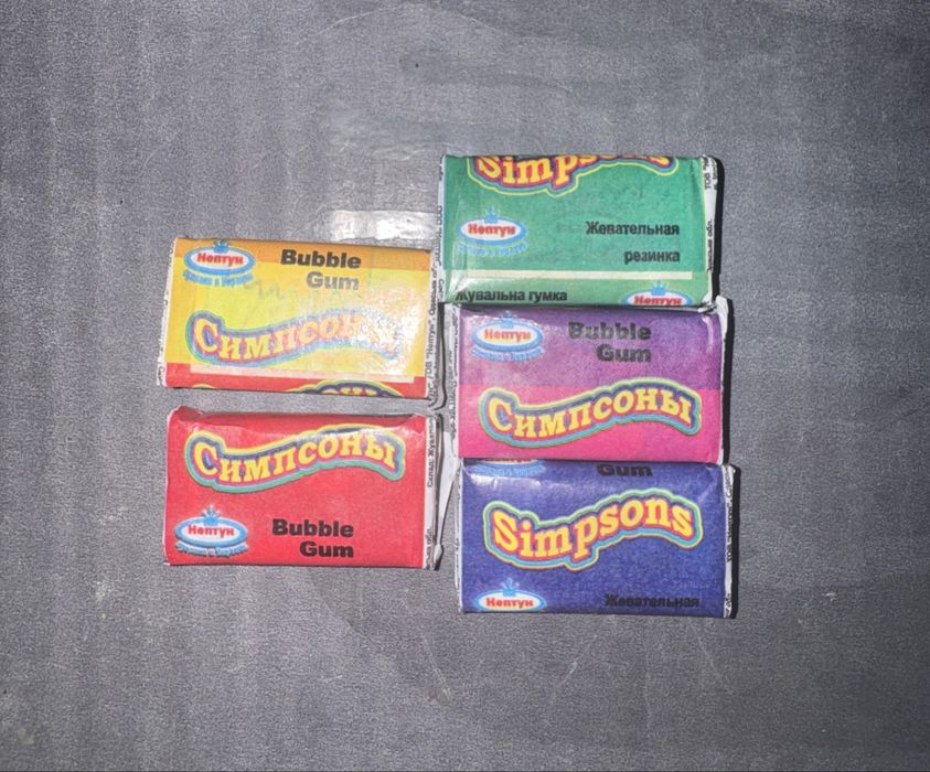 Наклейки «Сімпсони» (Запечатані Жуйки + Обгортка)