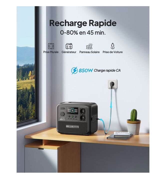 Gerador eletrico portatil Bluetti AC70 + Painel Solar PV 350 Bluetti