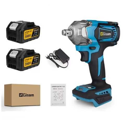 Aparafusadora Elétrica Potente sem fios 1200N.M 2 Baterias carregador