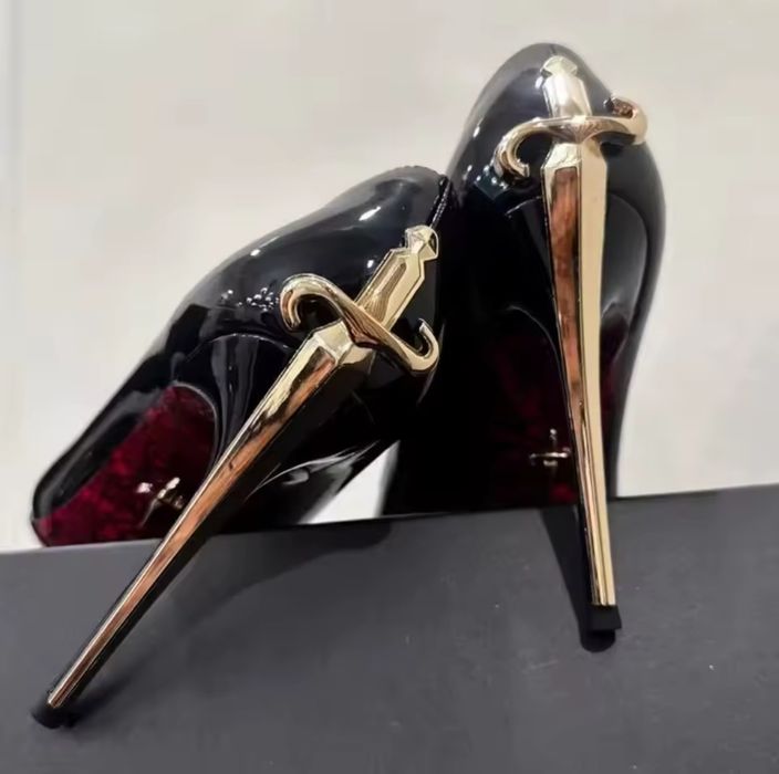 Buty obcas wysokie czarne NOWE róż 41-42