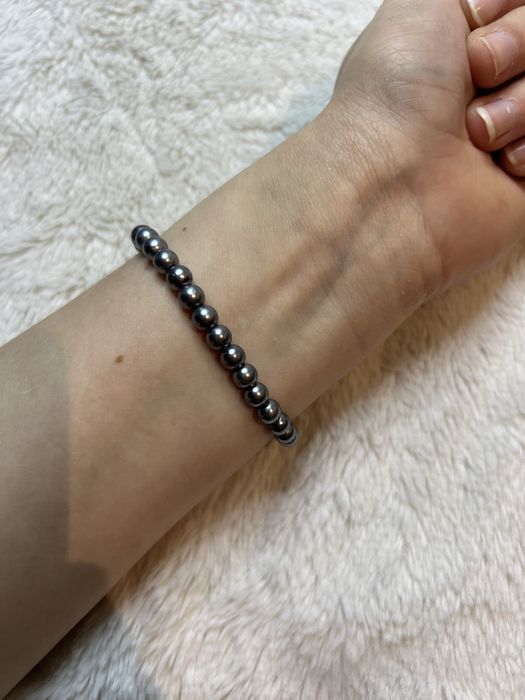 Bransoletka koraliki metaliczne aesthetic casual 24