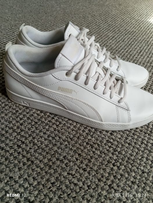 białe sneakersy damskie model Puma Smash r. 40,5