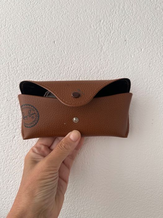 Óculos de sol Ray-Ban Wayfarer originais em preto com lentes verdes