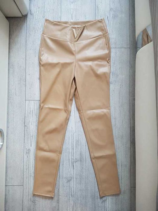 Velsatino legginsy skórzane ekoskóra M