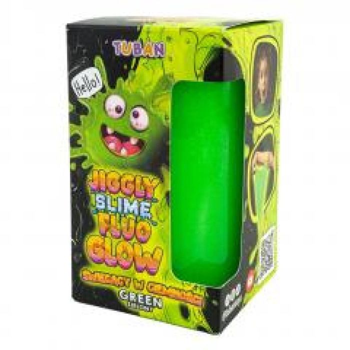 Jiggly Slime Fluo Glow zielony pudełko,126x77 mm