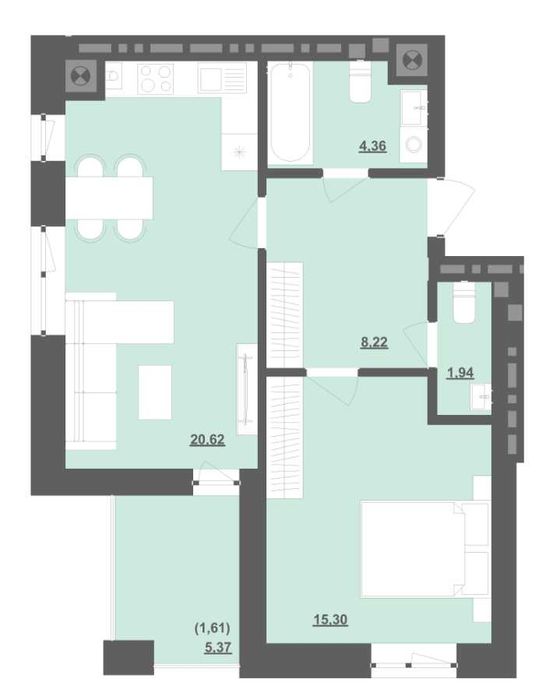 Продам 1-кімнатну квартиру 52 м2 м. Пустомити (9км.від Львова) єОселя