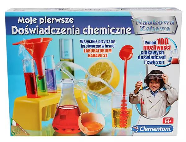 Naukowa zabawa. Moje pierwsze doświadczenia chemiczne. Clementoni. Nowy Produkt
