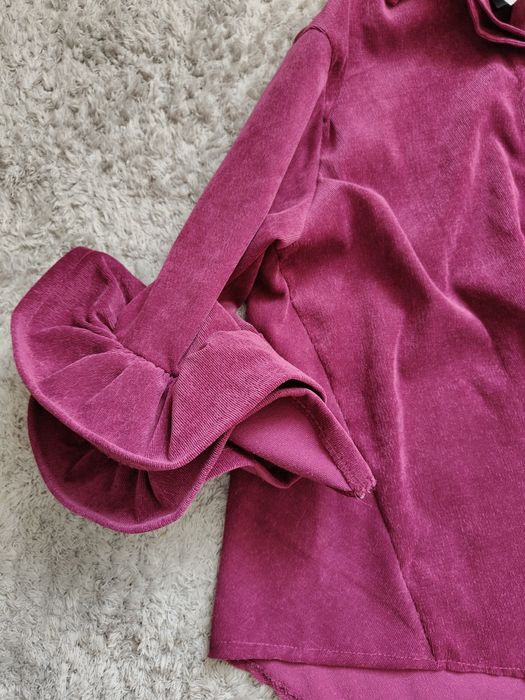 Narzutka koszula piękna fuksja oversize duża tulipan piękne rekawy