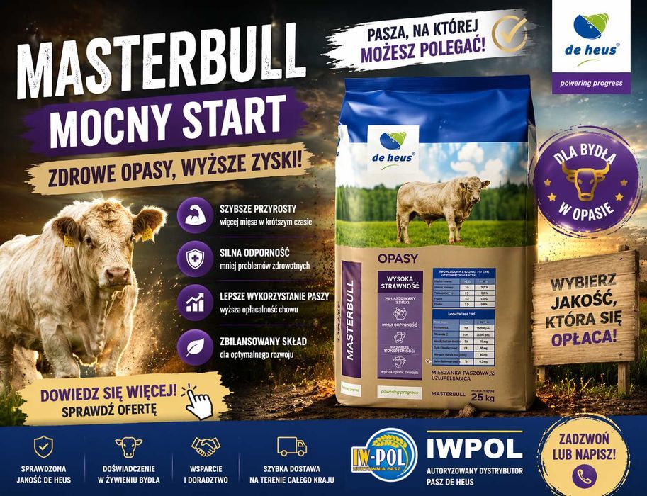 Koncentrat dla byków Masterbull 38% herba vit
