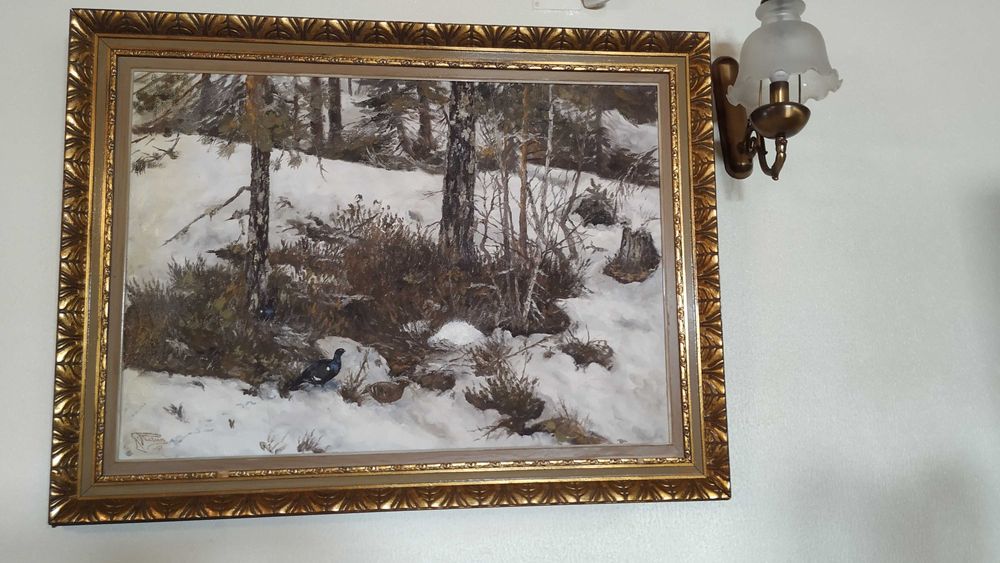 Quadro antigo pintado a óleo