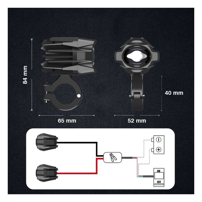 Faróis de Nevoeiro LED - 6000K Super Brilhantes 50W