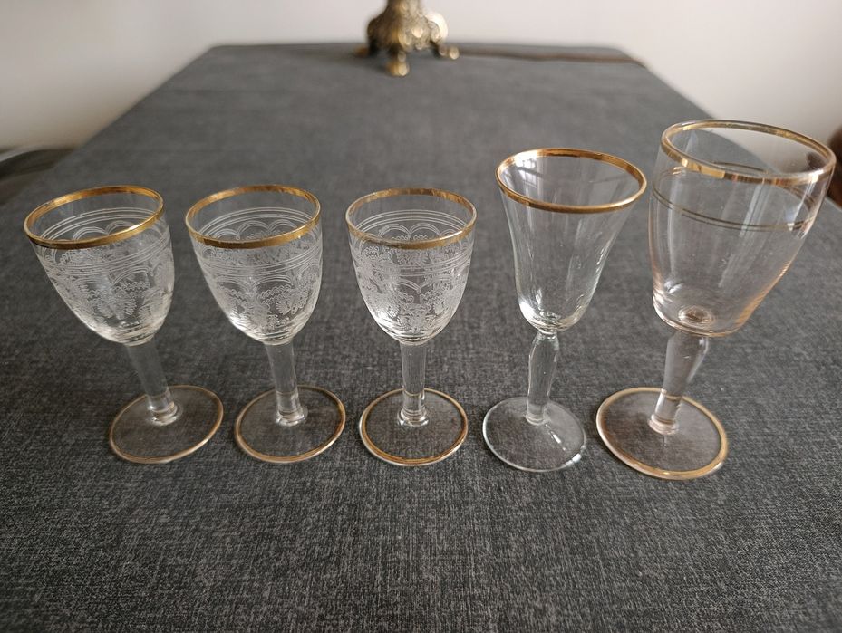 5 sztuk Kieliszki 1886 r. Stan WITRYNOWY OKAZJA ZAKUPU