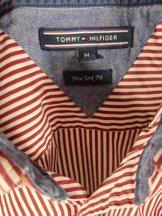 TOMMY HILFIGER New York Fit Koszula Męska M Bawełna Oryginalna Super Stan