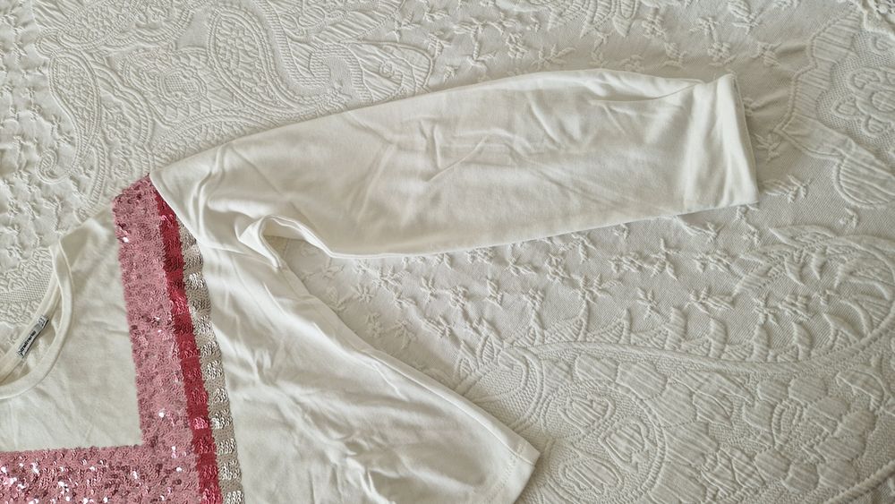 Blusa lantejoulas Pull & Bear, tamanho S